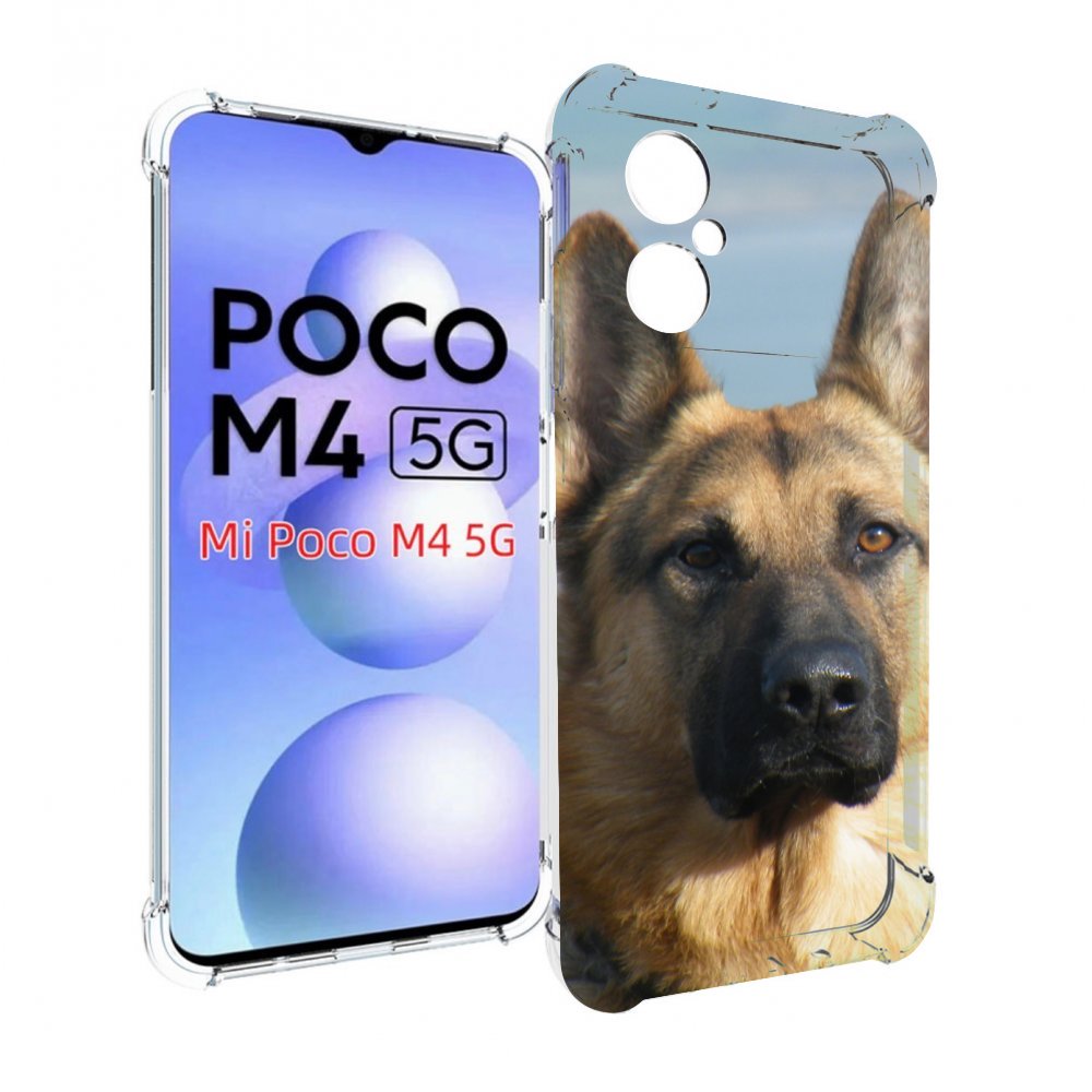 

Чехол MyPads немецкая овчарка для Xiaomi Poco M4 5G, Прозрачный, Tocco