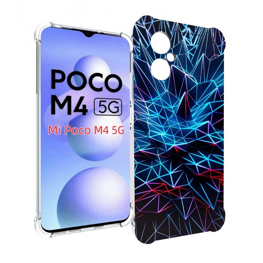 

Чехол MyPads неоновая-абстракция для Xiaomi Poco M4 5G, Прозрачный, Tocco