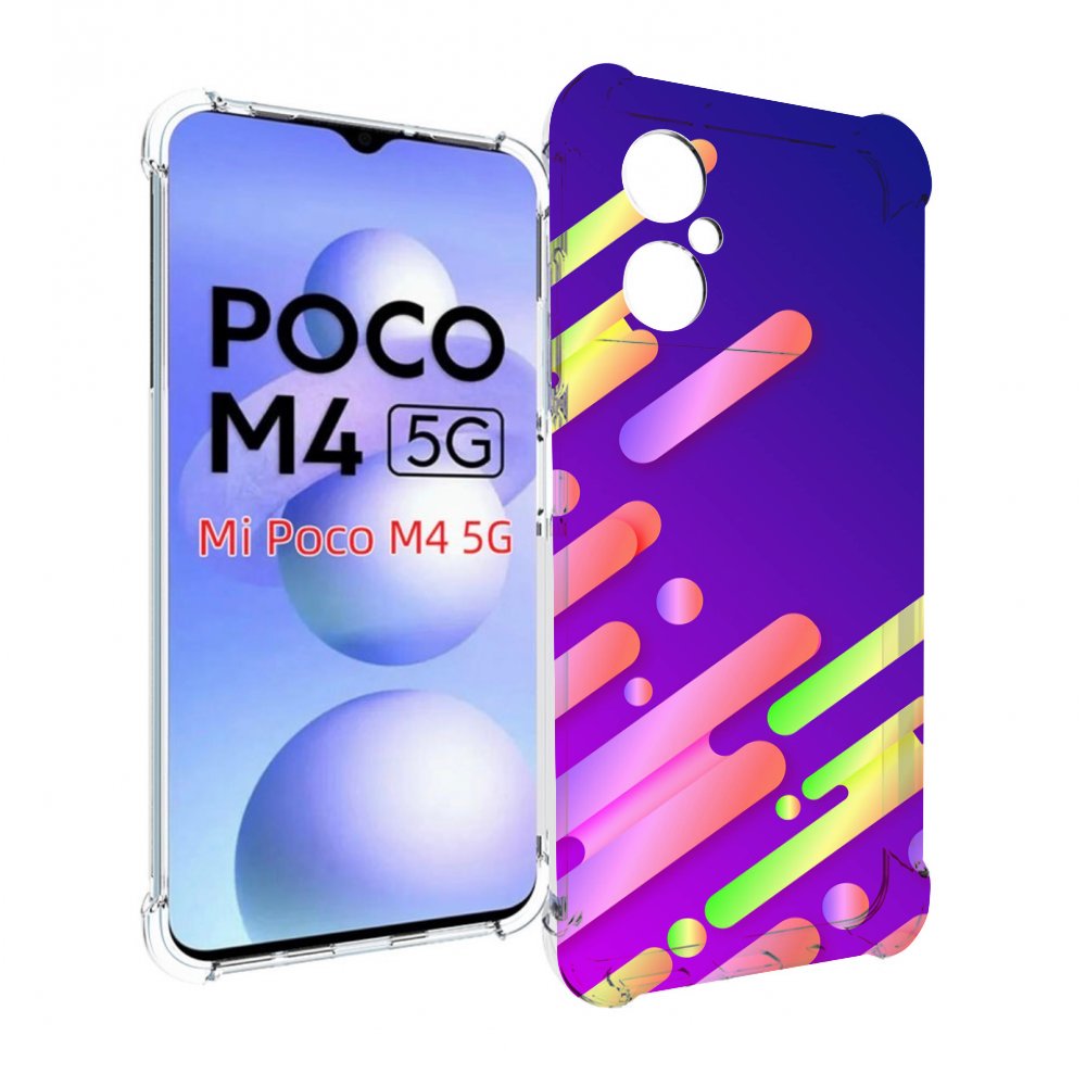 

Чехол MyPads неоновый-фон для Xiaomi Poco M4 5G, Прозрачный, Tocco