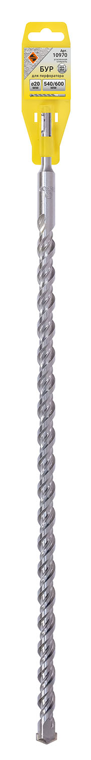 

Бур SDS + ф20х540/600 усиленный Энкор 10970, Бур SDS+ ф20х540/600 усиленный
