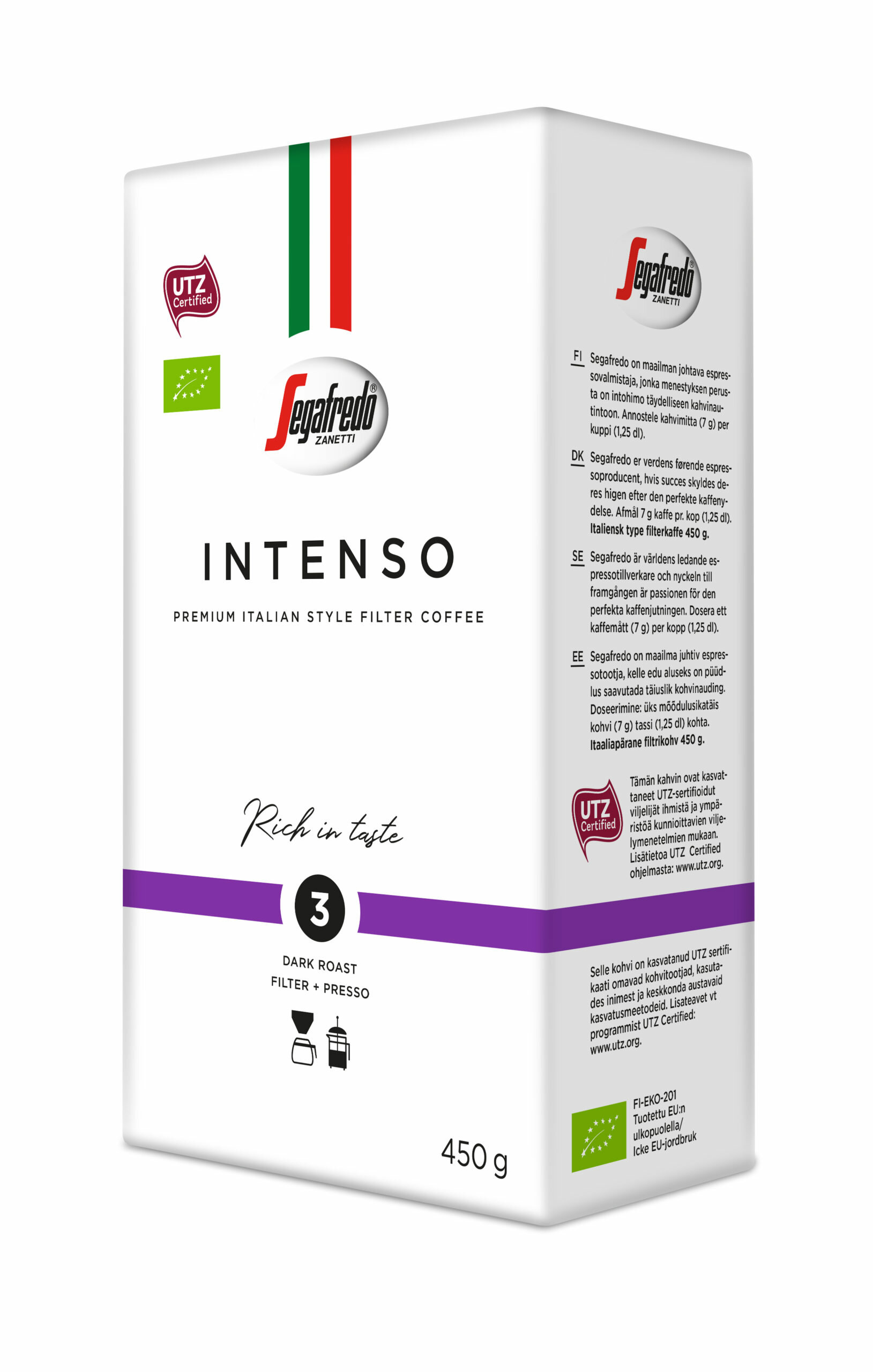 

Кофе молотый Segafredo Intenso Organic 450 гр, 101993