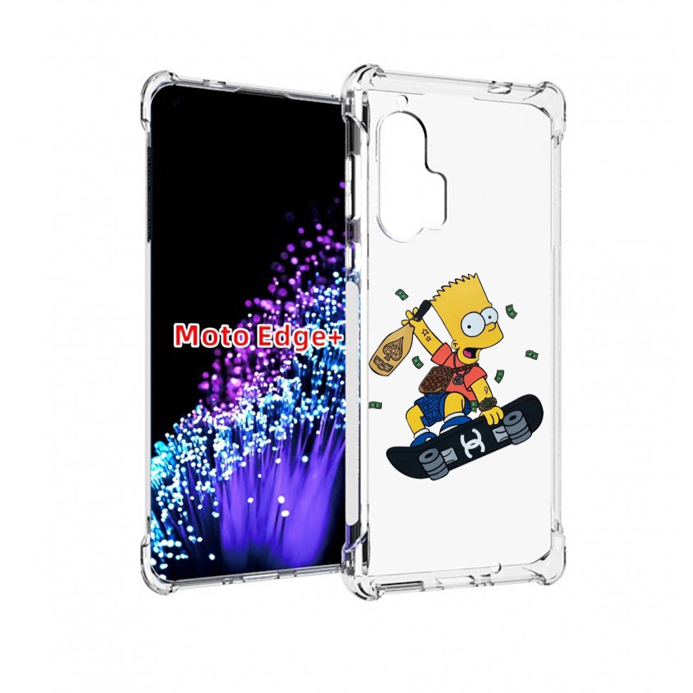 

Чехол MyPads барт-скейтер детский для Motorola Edge+ Plus, Прозрачный, Tocco