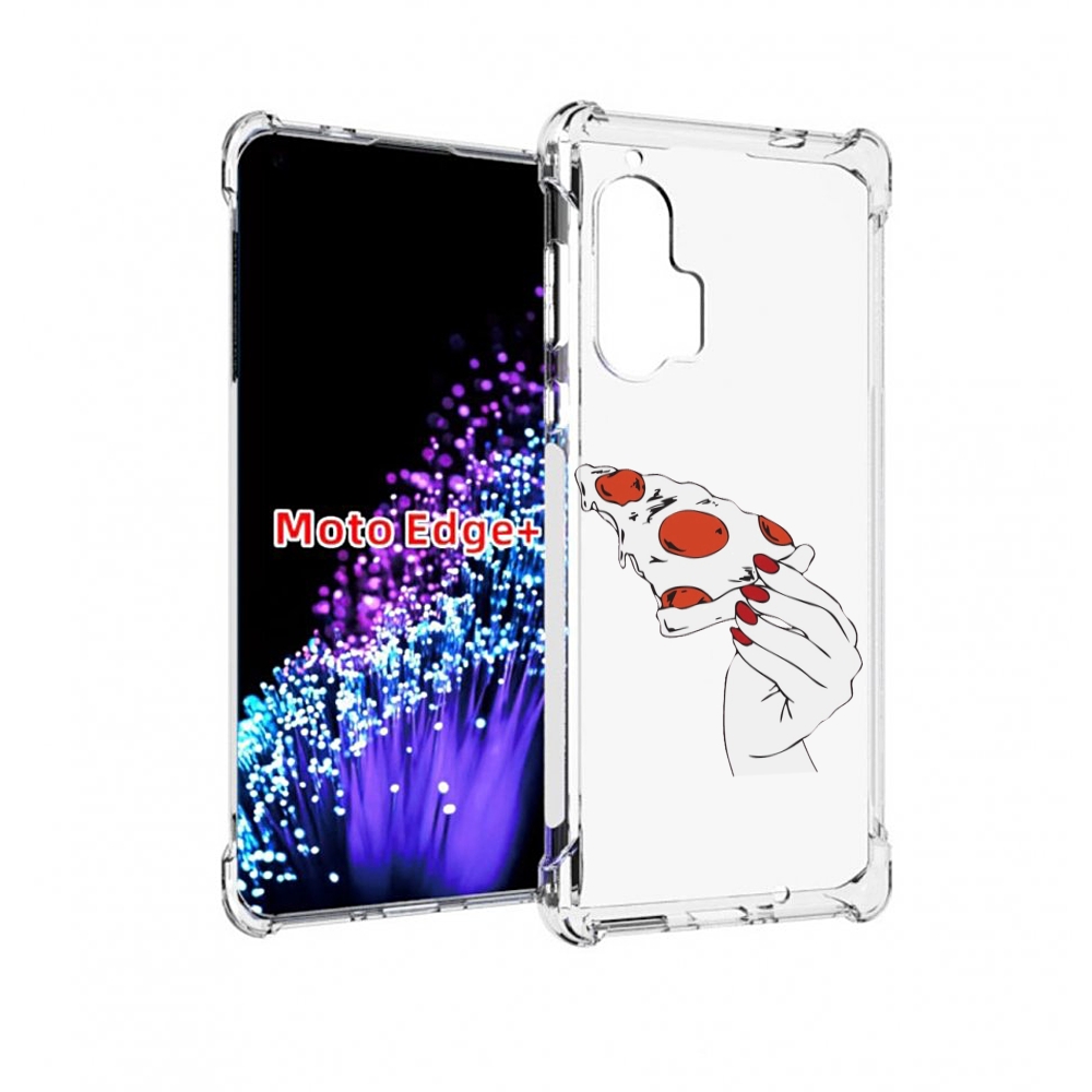 

Чехол MyPads белая-пицца для Motorola Edge+ Plus, Прозрачный, Tocco