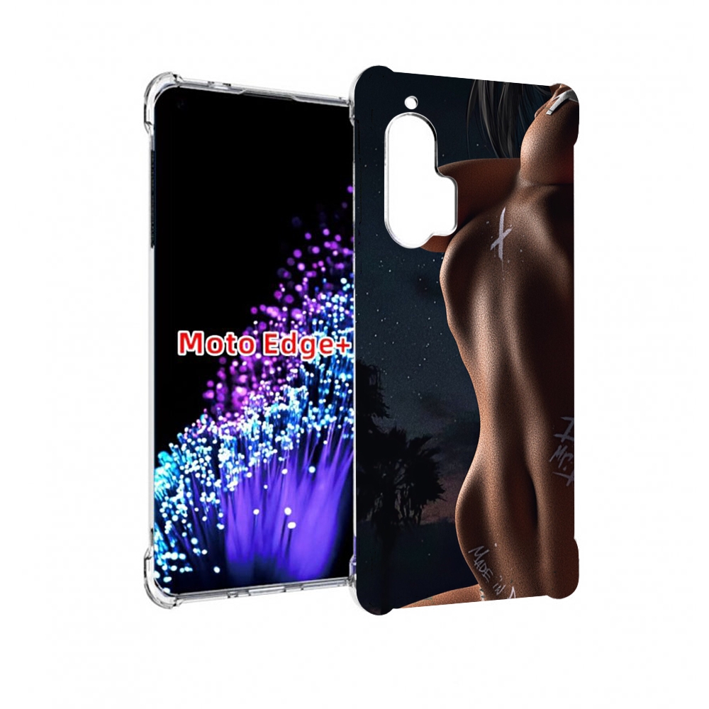 

Чехол MyPads белые-татуировки-на-теле для Motorola Edge+ Plus, Прозрачный, Tocco