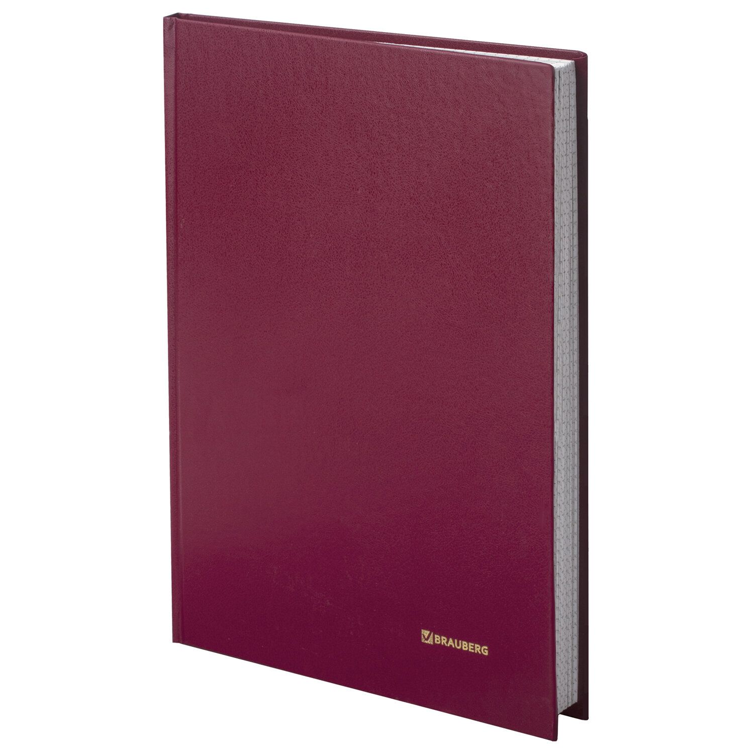 

Книга учета Brauberg 96 л, А4 200х290 мм, клетка, бордовая, 130224 5 шт