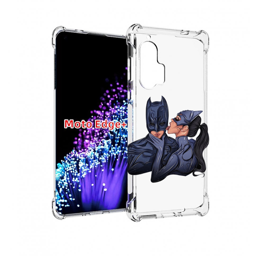 

Чехол MyPads бетман-и-кошка для Motorola Edge+ Plus, Прозрачный, Tocco