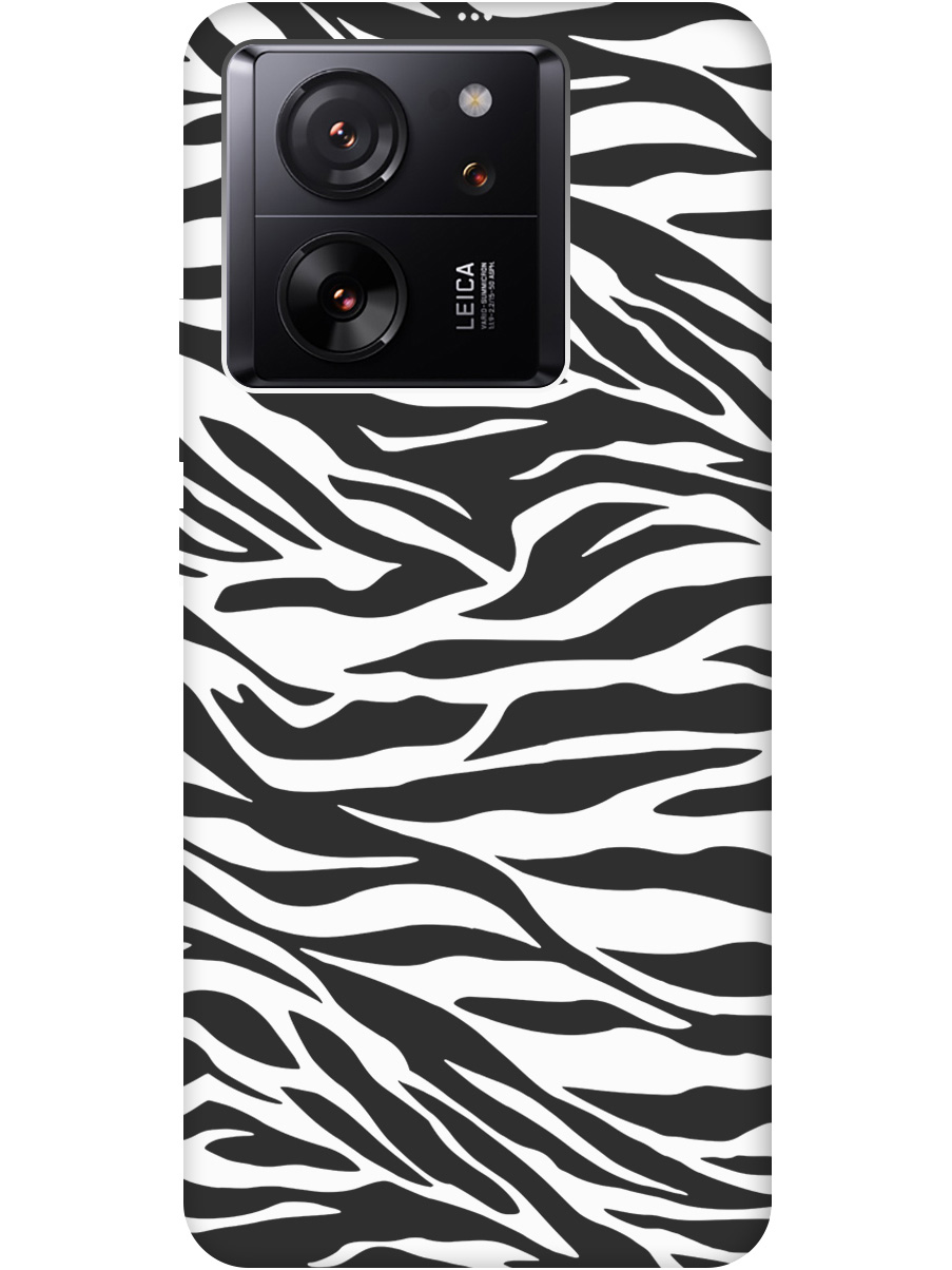 

Силиконовый чехол на Xiaomi 13T / 13T Pro с рисунком "Паттерн зебры" Soft Touch черный, 20001439