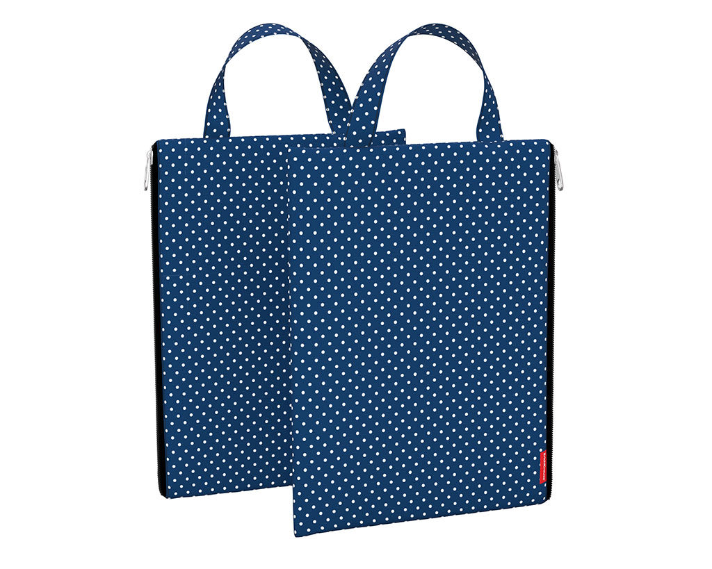 

Папка текстильная на молнии, вертикальная ErichKrause с ручкой French Dots, A4