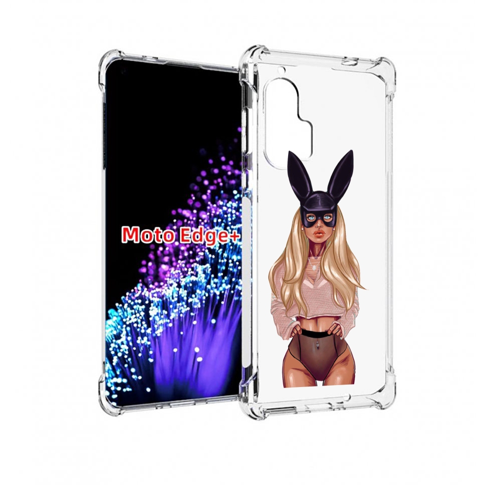 

Чехол MyPads блондинка-с-ушками женский для Motorola Edge+ Plus, Прозрачный, Tocco