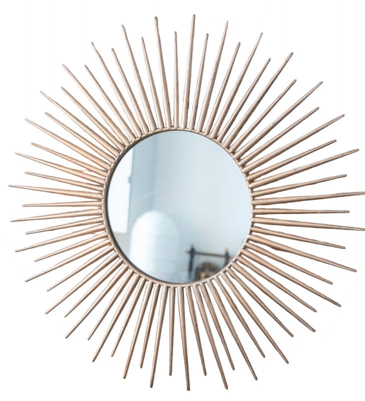 фото Настенное панно - солнце камо с зеркалом, металлическое, 75 см, boltze