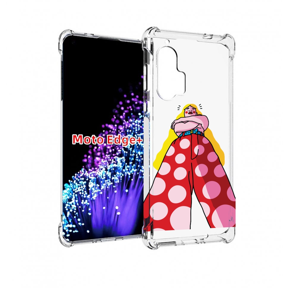 

Чехол MyPads высокая-девушка для Motorola Edge+ Plus, Прозрачный, Tocco