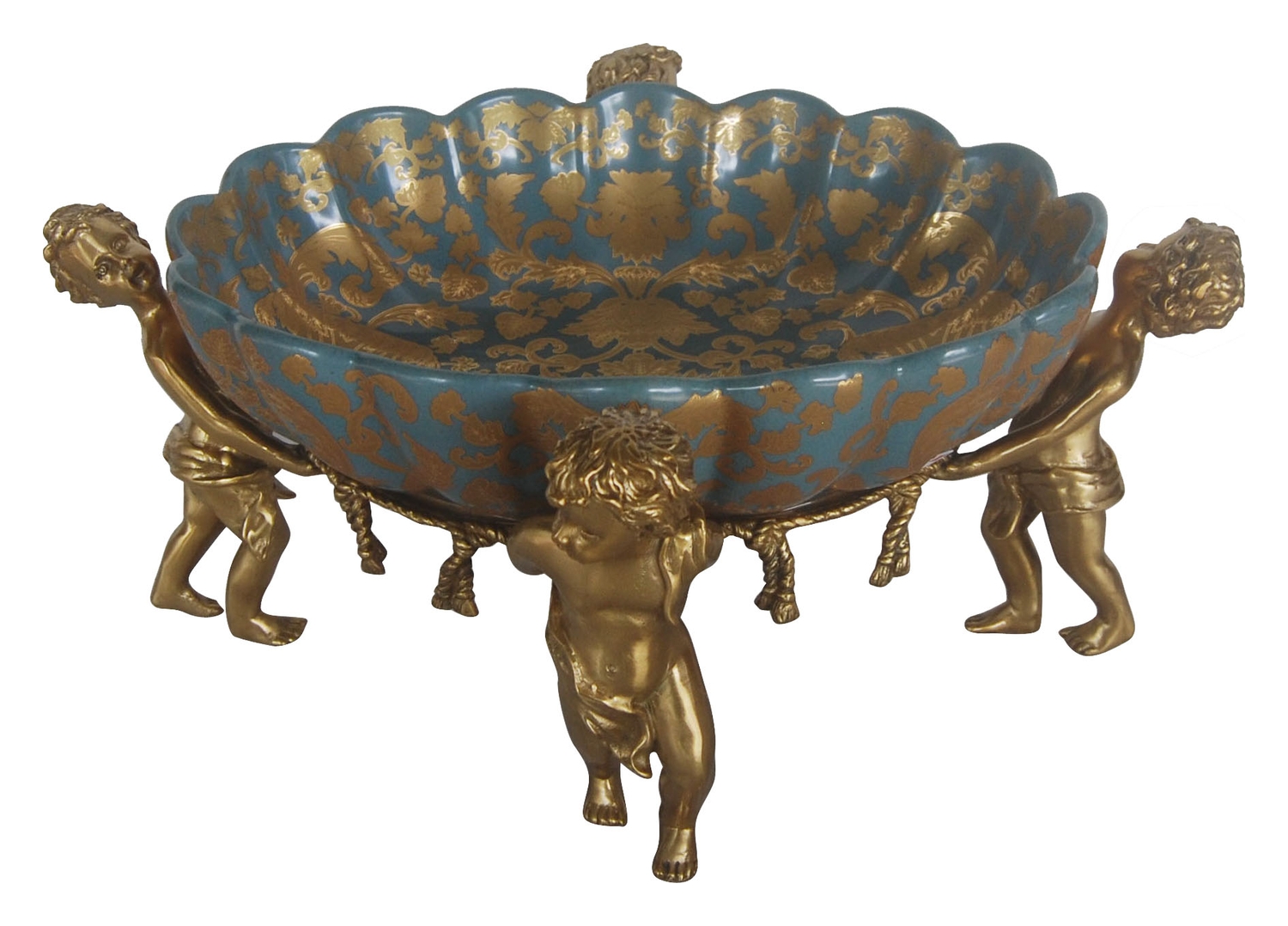 

Чаша для фруктов 39x35x18см Glasar 31G0854/D472C/NB4199, Голубой