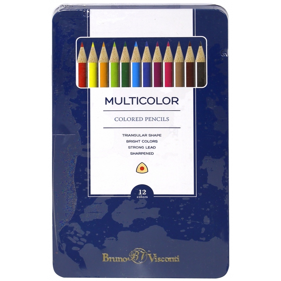 

Набор цветных карандашей Bruno Visconti Multicolor (12 шт.), Разноцветные
