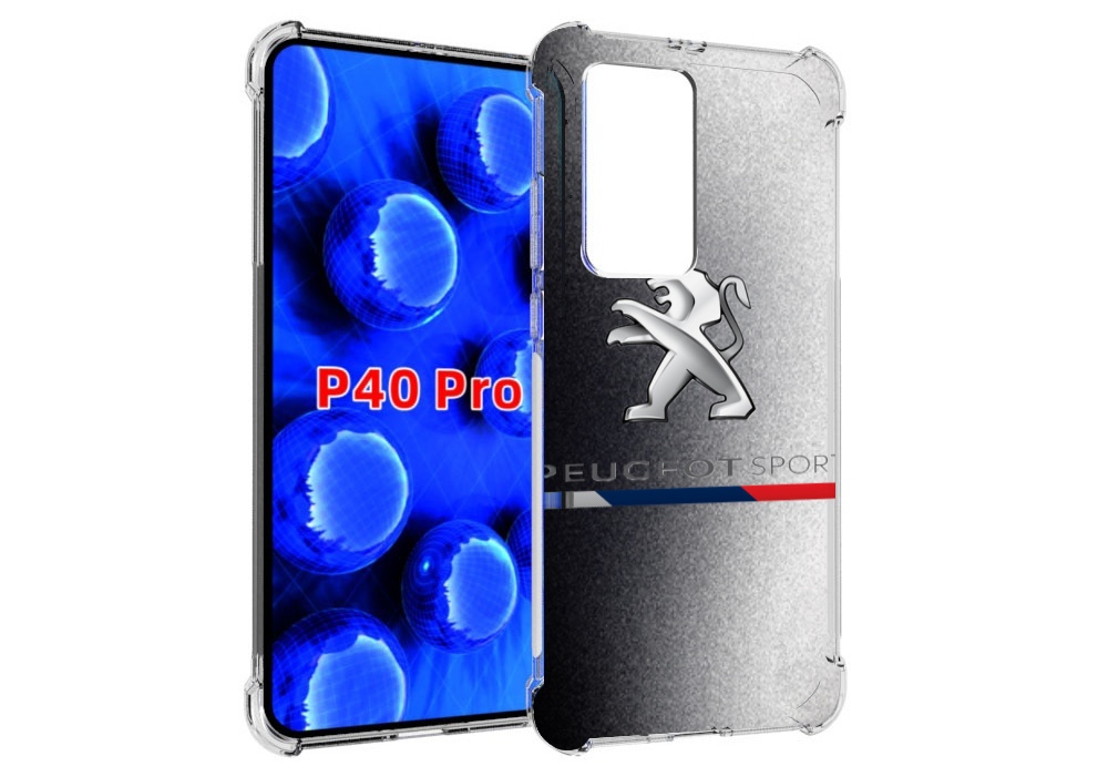 

Чехол MyPads пежо-peugeot-1 для Huawei P40 Pro противоударный, Прозрачный, Tocco