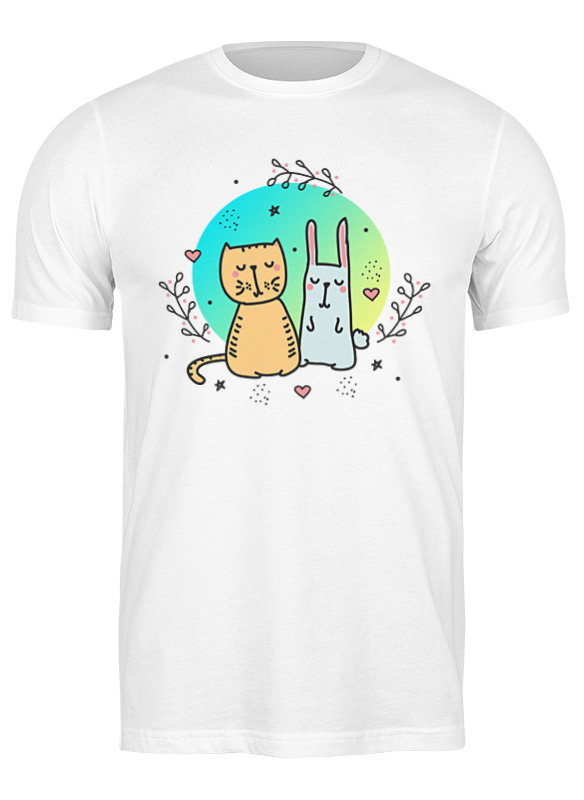 

Футболка мужская Cats here 2984789 Printio белая 3XL, Cats here 2984789