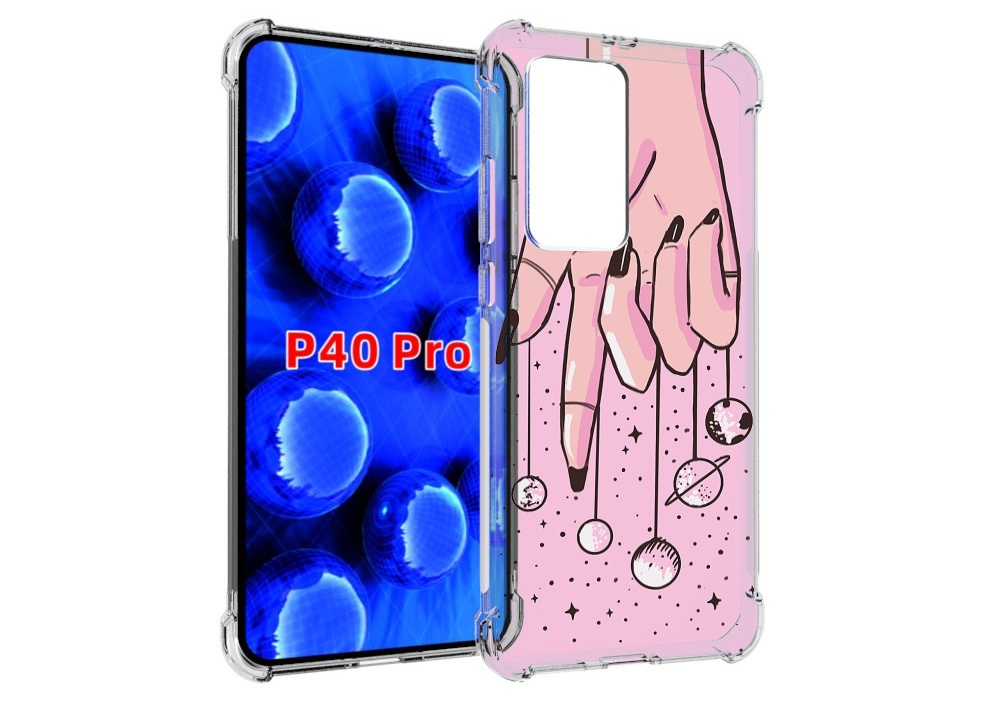 

Чехол MyPads планеты-на-пальцах для Huawei P40 Pro противоударный, Прозрачный, Tocco