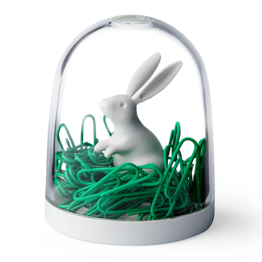 Держатель для скрепок Qualy Bunny in the field QL10130-WH