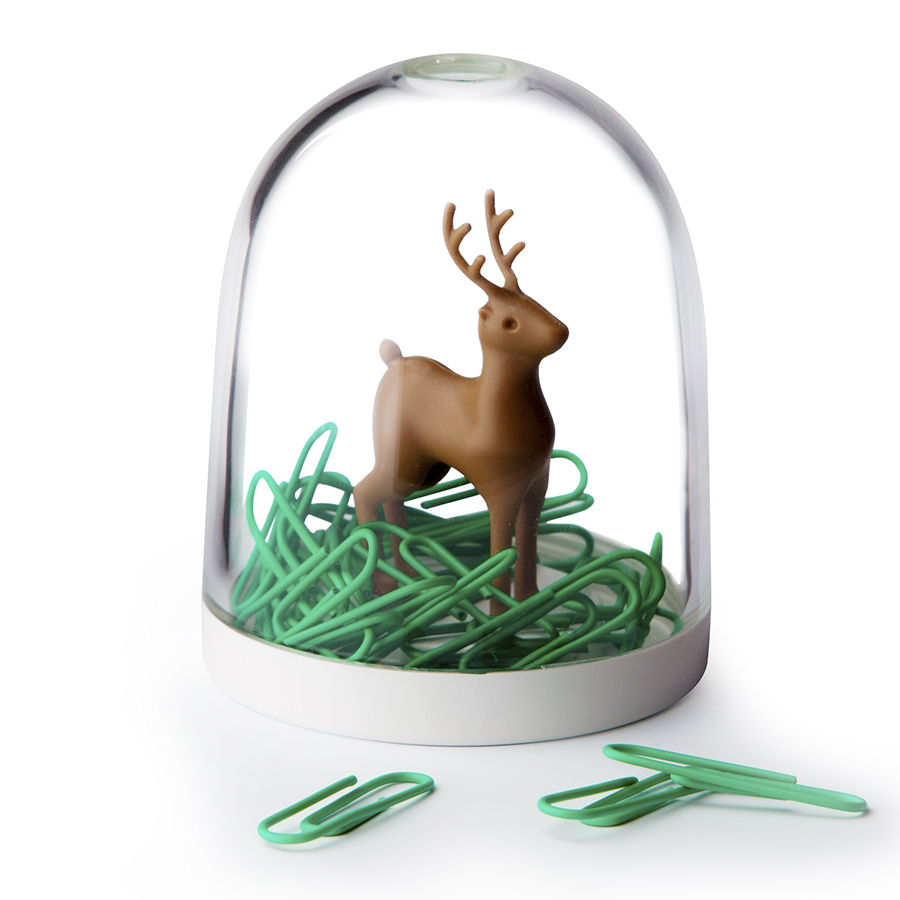 Держатель для скрепок Qualy Deer in the forest QL10132-WH