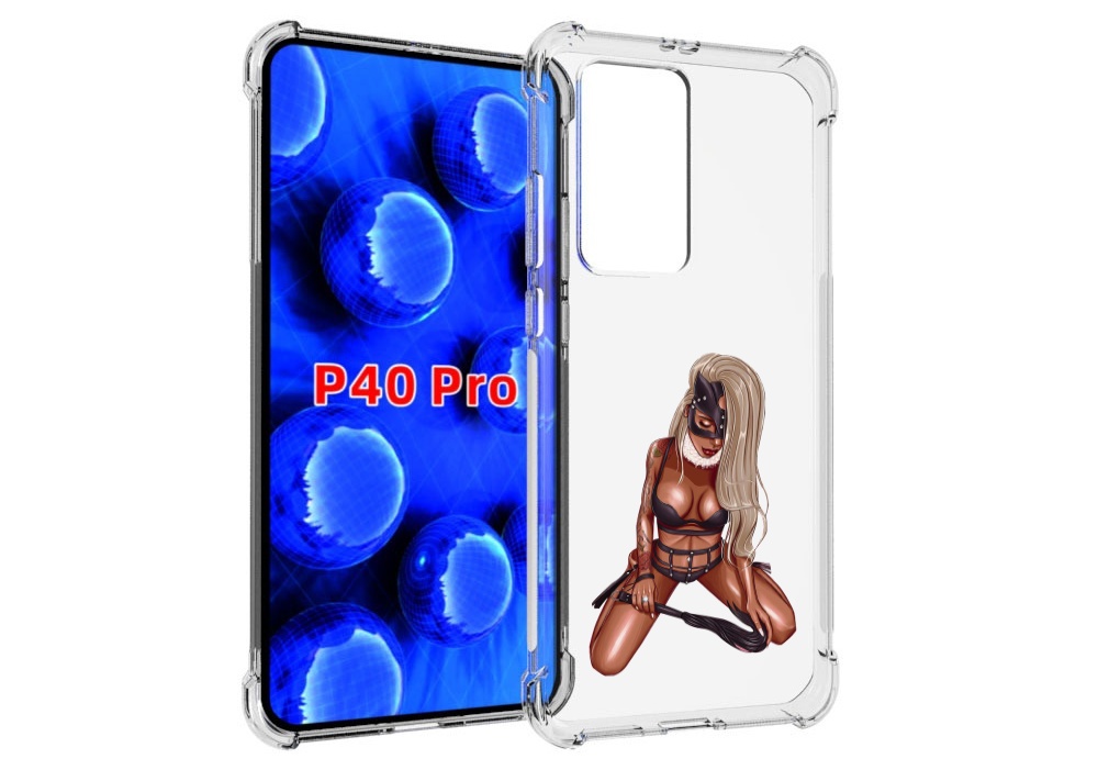 

Чехол MyPads плохая-девушка женский для Huawei P40 Pro противоударный, Прозрачный, Tocco
