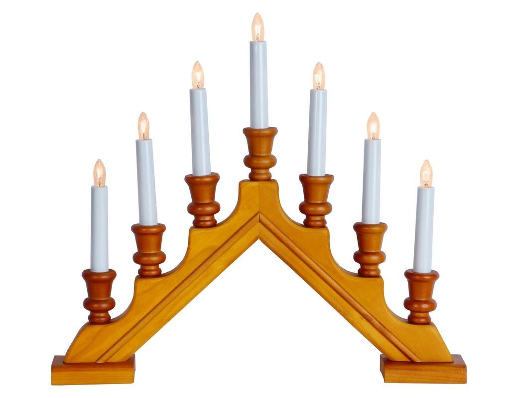 Рождественская горка SARA, светло-коричневая, 7 теплых белых ламп, 43х38 см, STAR trading