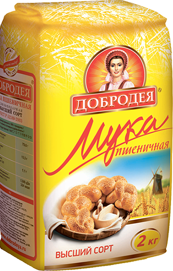 

Мука Добродия пшеничная высшего сорта 2 кг