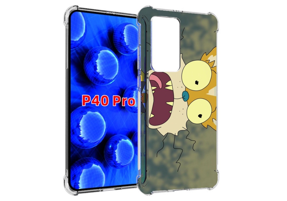 

Чехол MyPads пугливый кот для Huawei P40 Pro противоударный, Прозрачный, Tocco