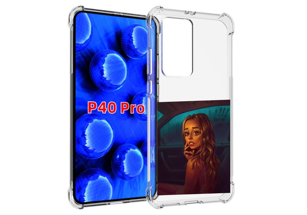 

Чехол MyPads пуп-невесты женский для Huawei P40 Pro противоударный, Прозрачный, Tocco