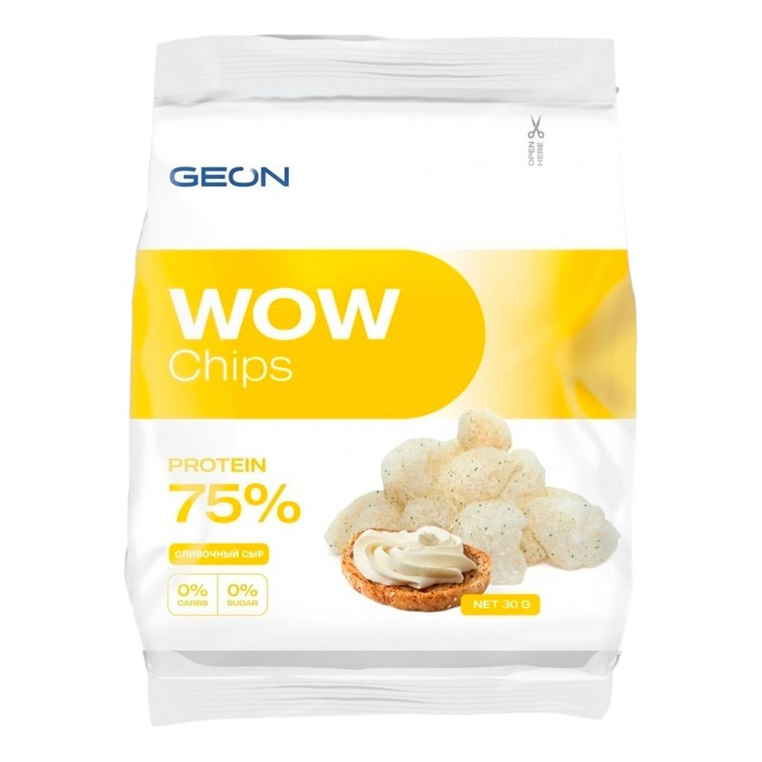 Чипсы протеиновые для коррекции веса Geon Wow Chips Сливочный сыр 1 порция 30 г