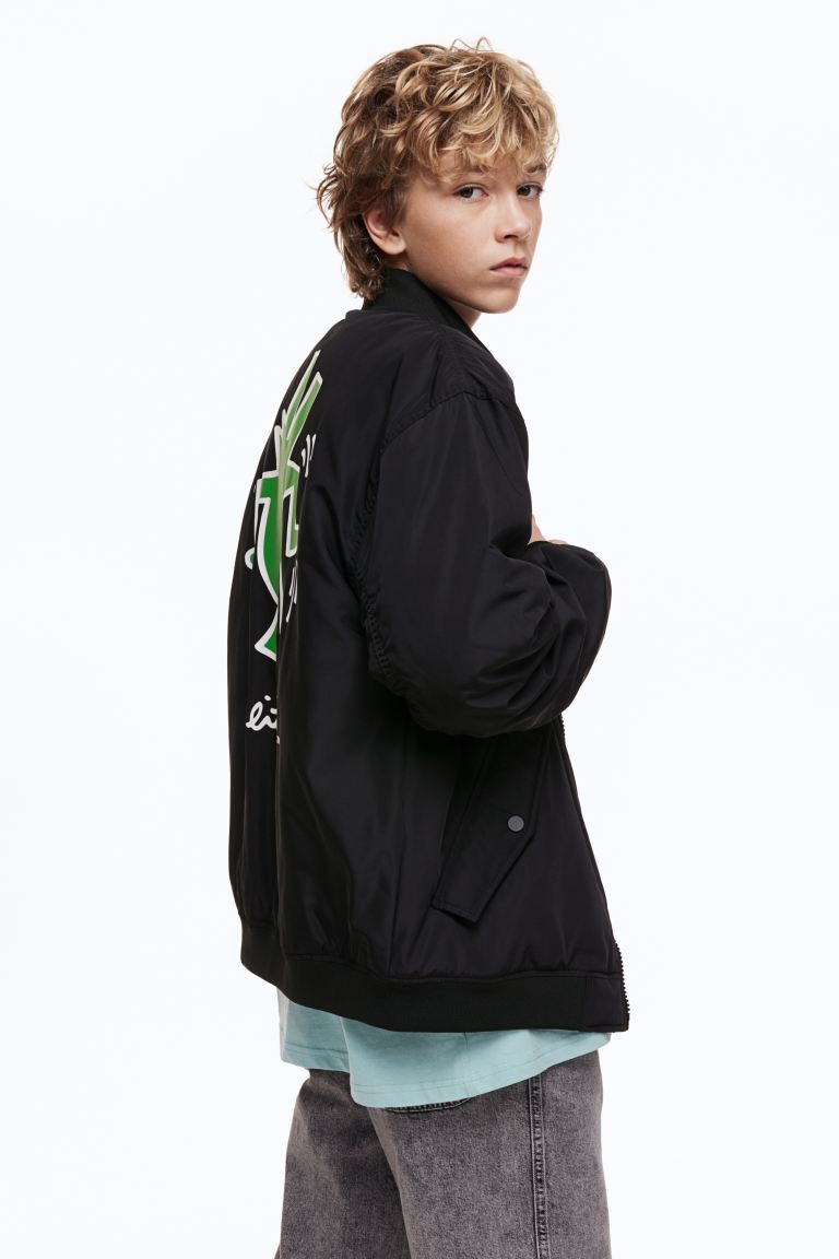 Куртка детская H&M 1152679, цвет черный/разноцветный, размер 158 (доставка из-за рубежа)