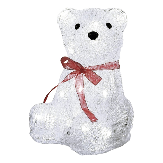 

Фигурка Luazon Lighting Медведь с бантом акриловая 15x15x20 см