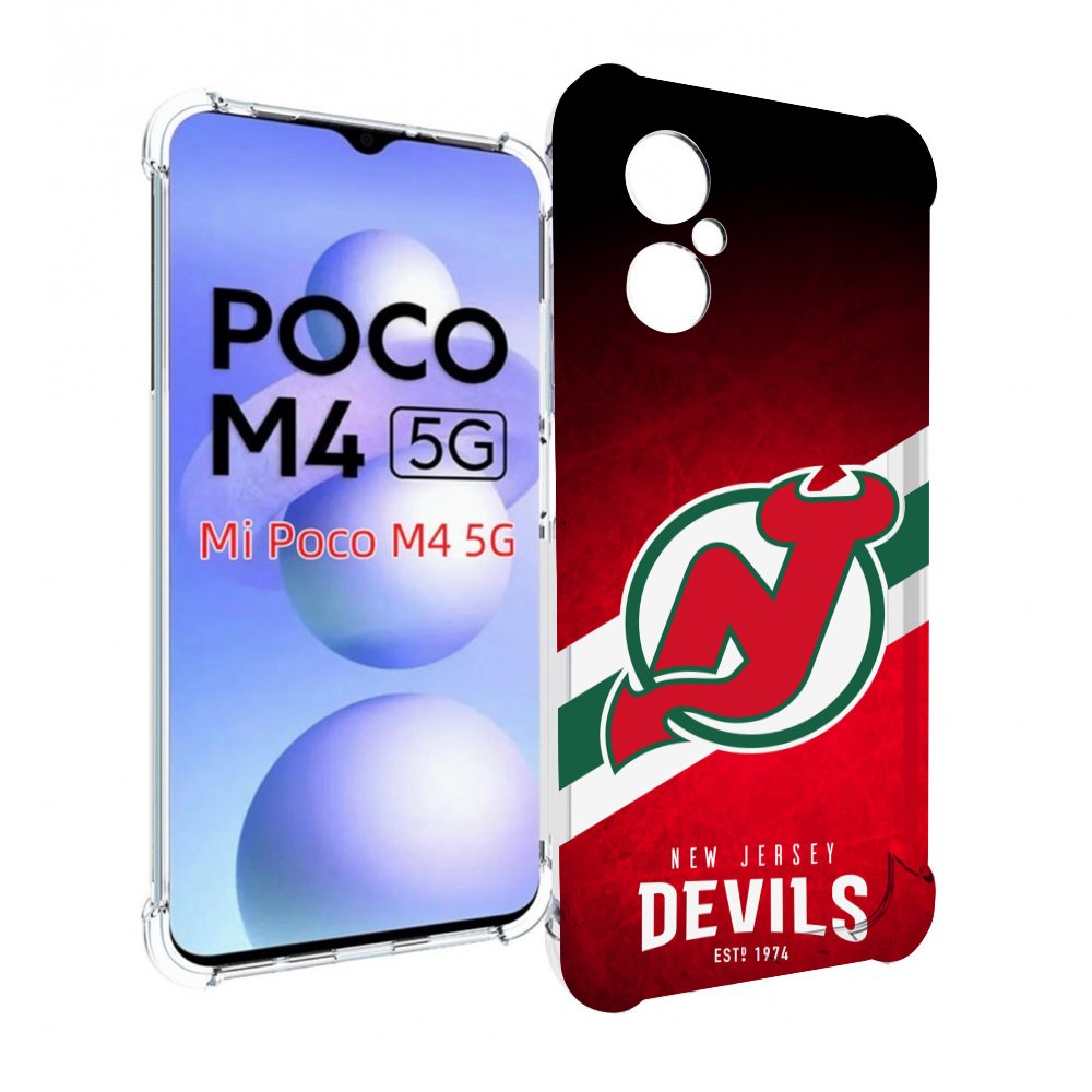 

Чехол MyPads нью джерси девилз для Xiaomi Poco M4 5G, Прозрачный, Tocco