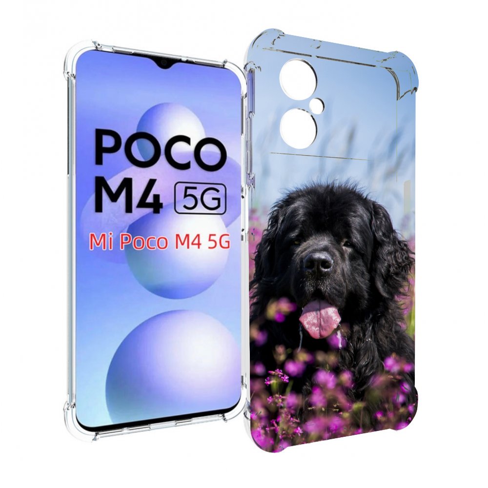 

Чехол MyPads ньюфаундлед для Xiaomi Poco M4 5G, Прозрачный, Tocco
