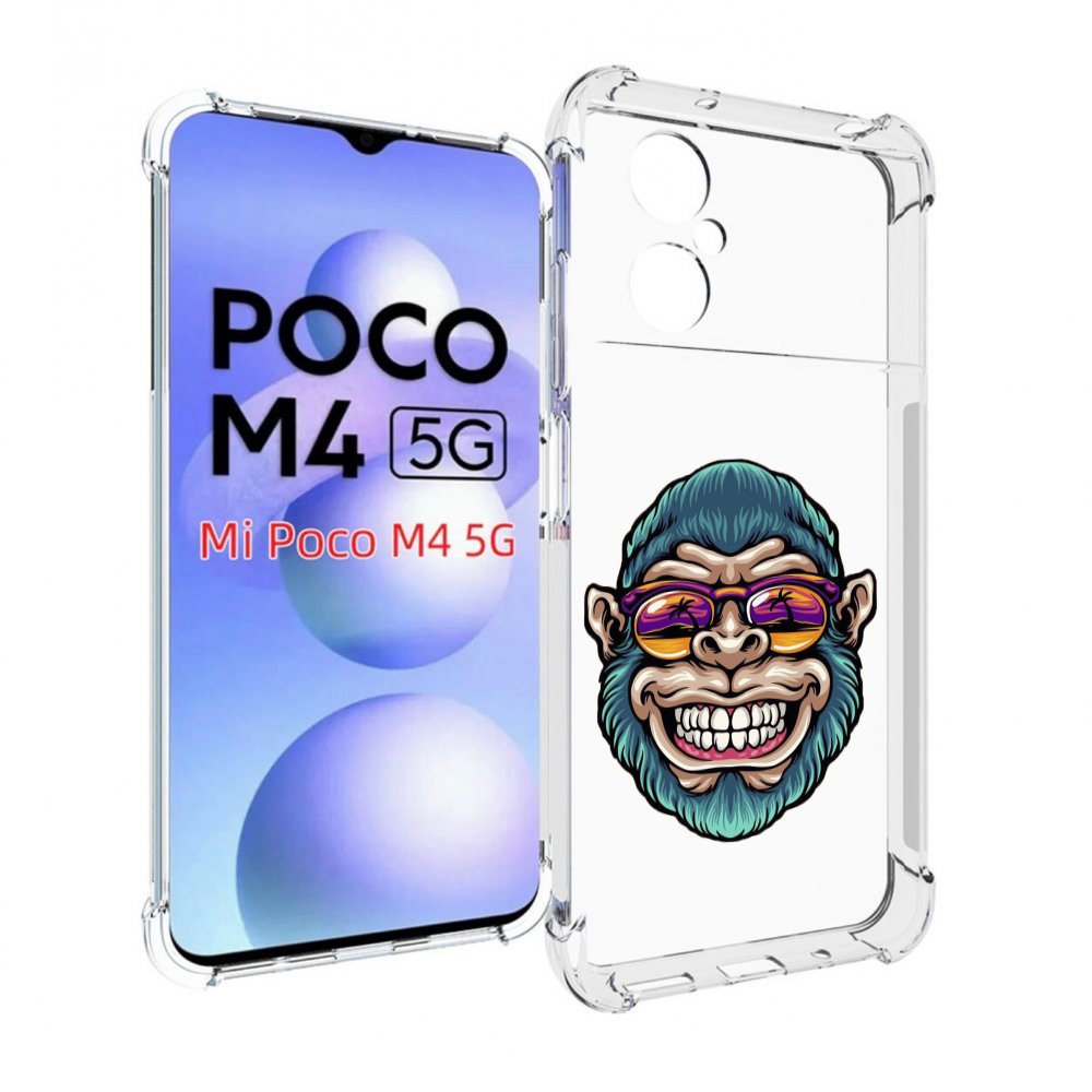 

Чехол MyPads обезьяна улыбается для Xiaomi Poco M4 5G, Прозрачный, Tocco
