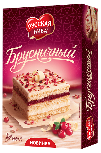 

Торт Русская Нива Брусничный 300 г