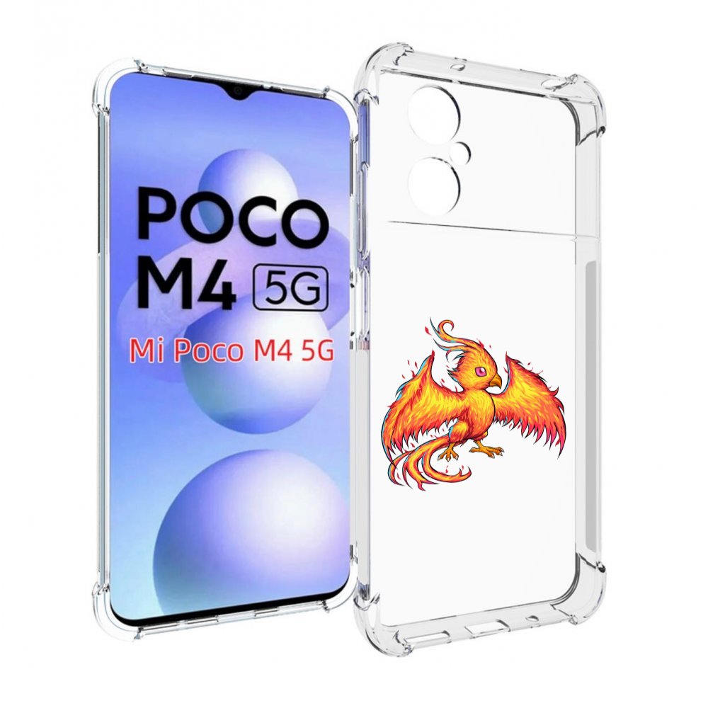 

Чехол MyPads огненная-птичка для Xiaomi Poco M4 5G, Прозрачный, Tocco