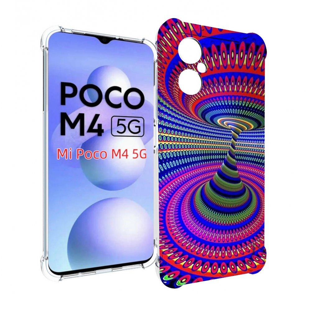

Чехол MyPads оптическая иллюзия для Xiaomi Poco M4 5G, Прозрачный, Tocco