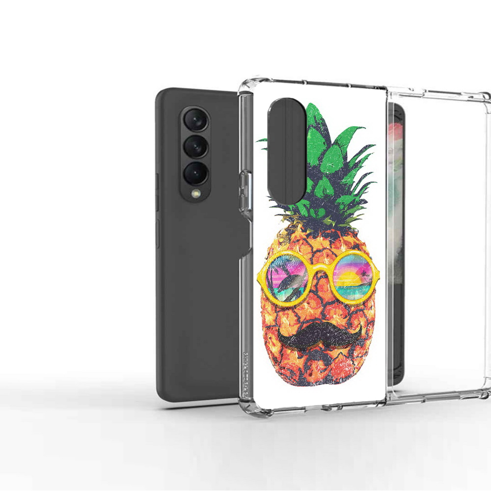 Чехол MyPads Tocco для Samsung Galaxy Z Fold2 прикольный ананас с лицом