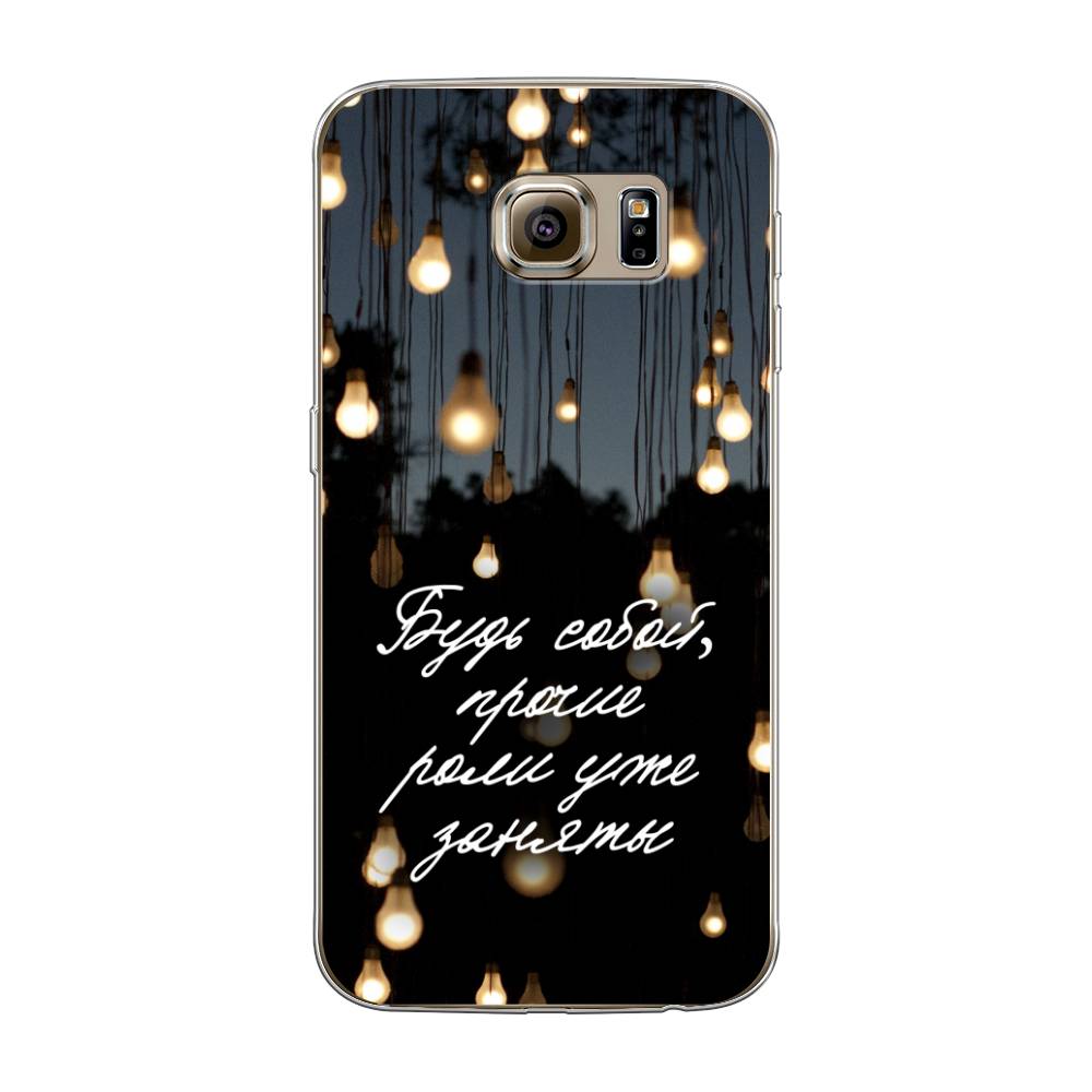 

Чехол Awog на Samsung Galaxy S6 "Будь собой", Черный;серый;желтый, 24350-6