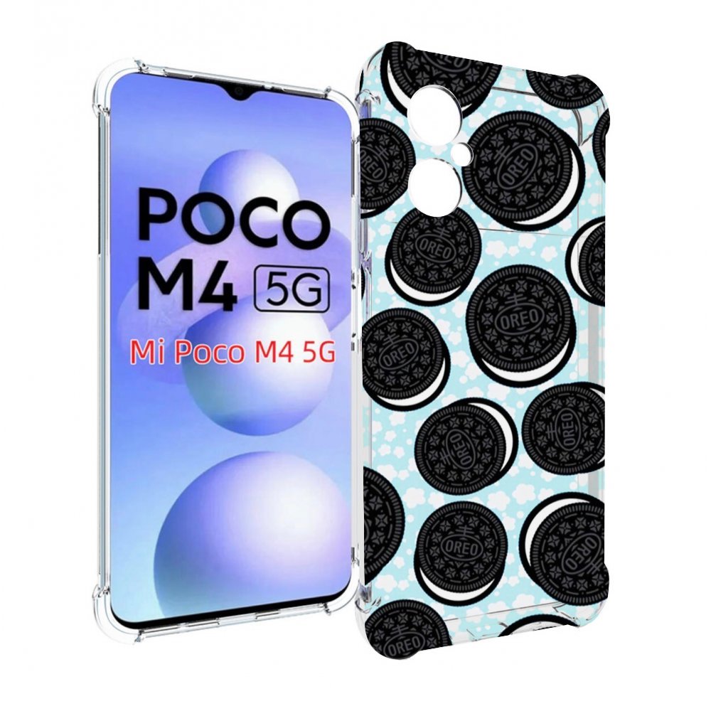 

Чехол MyPads орео печеньки для Xiaomi Poco M4 5G, Прозрачный, Tocco