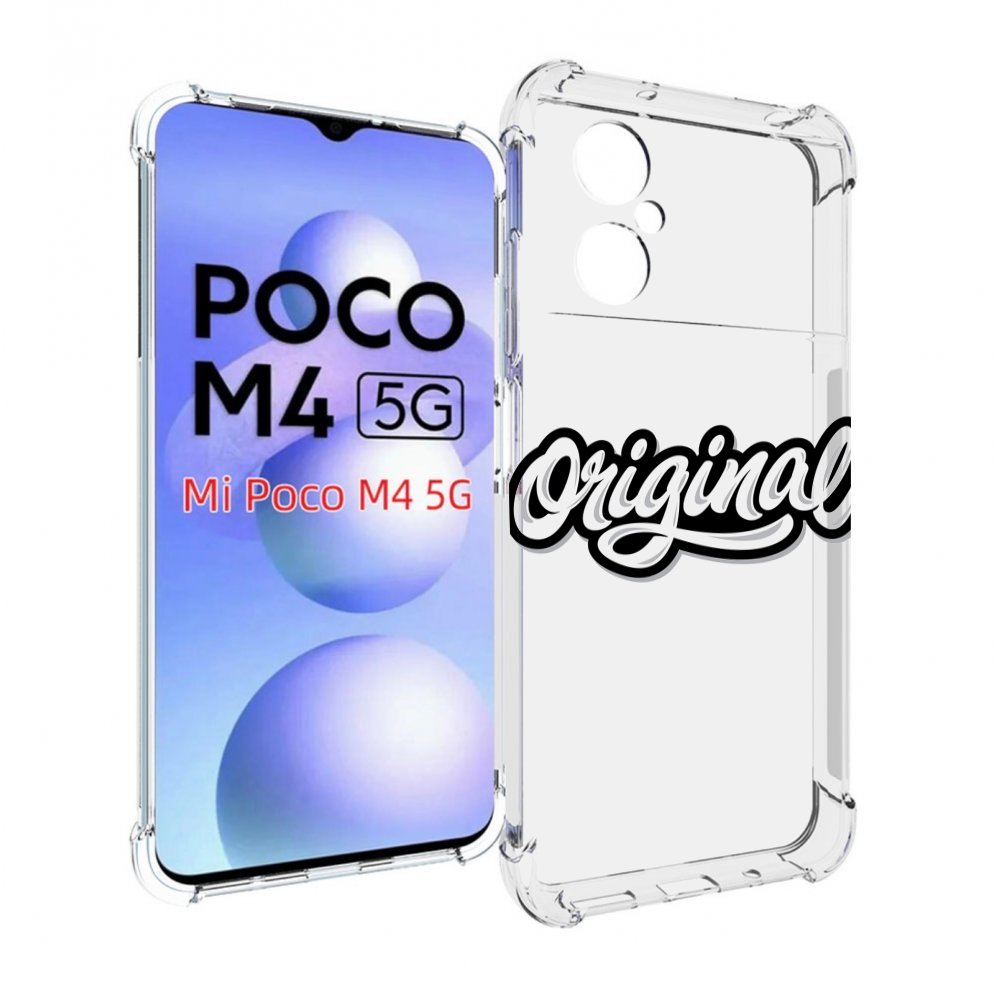 

Чехол MyPads оригинал-надпись для Xiaomi Poco M4 5G, Прозрачный, Tocco