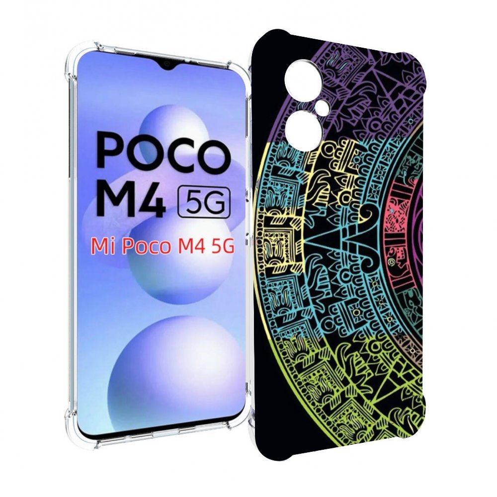 

Чехол MyPads орнамент полукруга для Xiaomi Poco M4 5G, Прозрачный, Tocco
