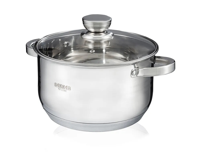 

Кастрюля Bekker Premium 6.5L BK-1592, Серебристый, Premium BK-1592