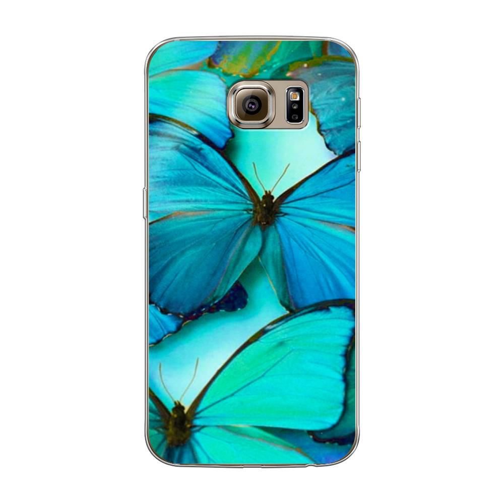 фото Чехол awog "неоновые бабочки" для samsung galaxy s6