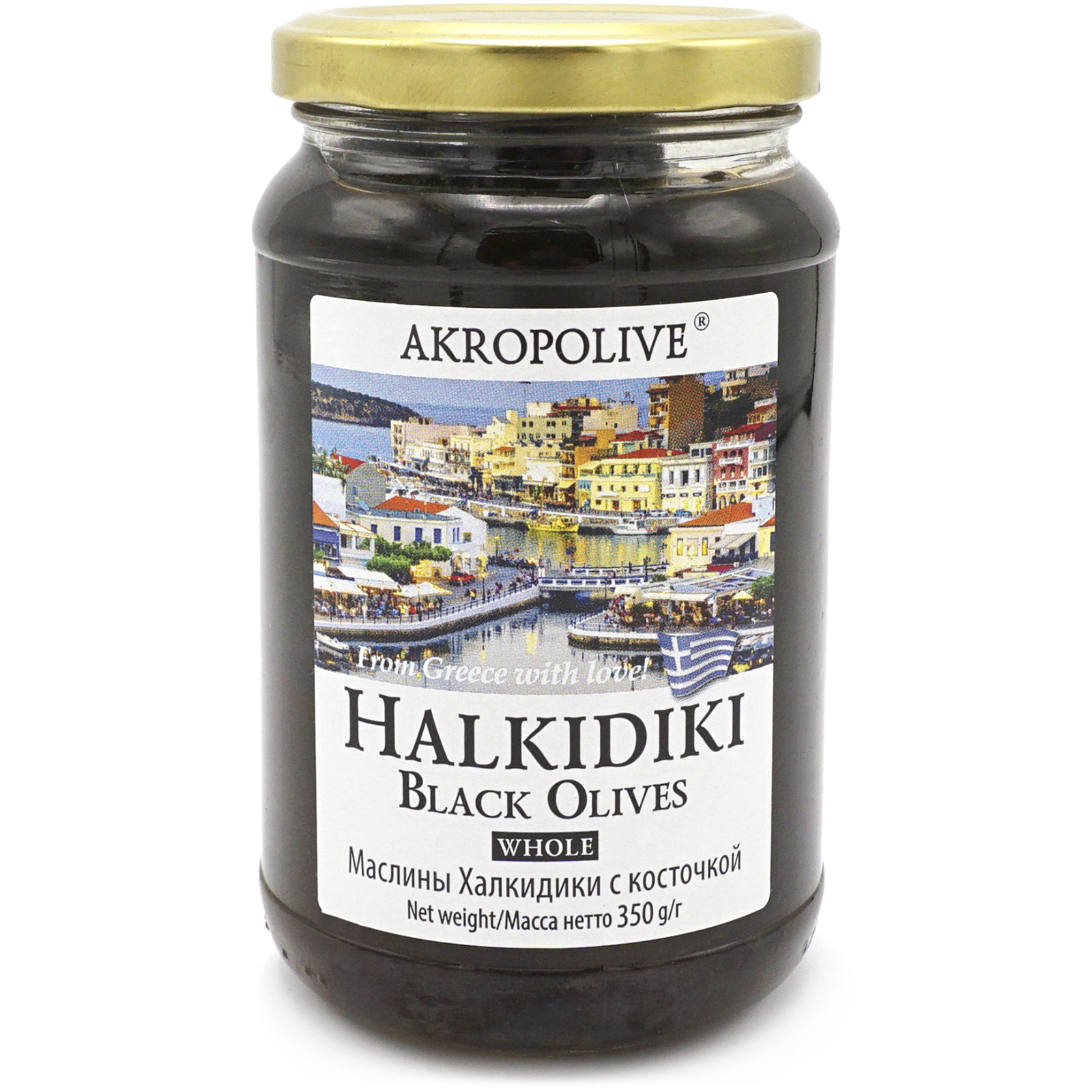 

Маслины Akropolive Халкидики с косточкой 350 г