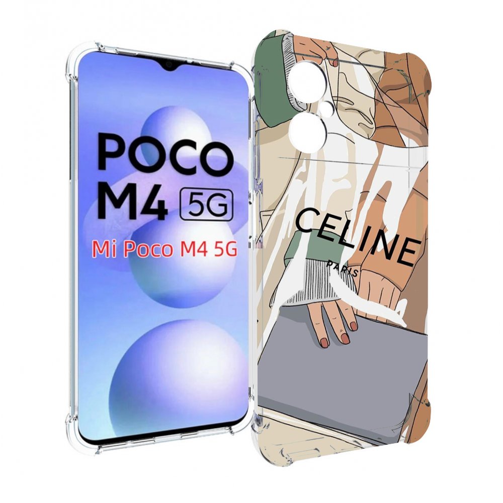 

Чехол MyPads пакет-келин-париж женский для Xiaomi Poco M4 5G, Прозрачный, Tocco