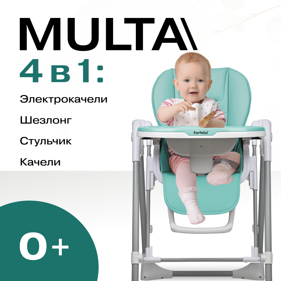 Стульчик для кормления детский Farfello Multa, Мятный