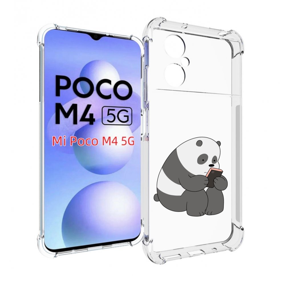 

Чехол MyPads панда-в-телефоне для Xiaomi Poco M4 5G, Прозрачный, Tocco
