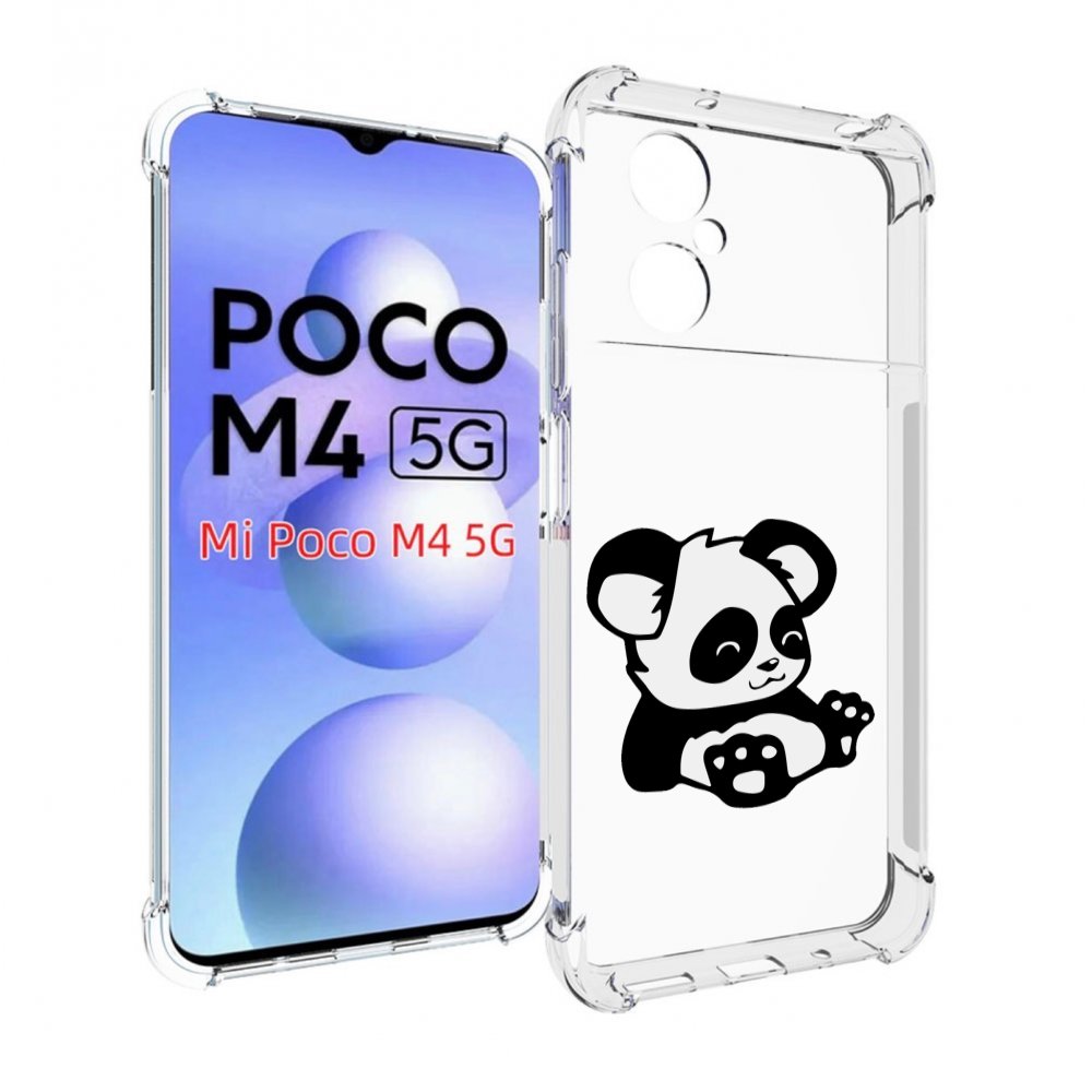 

Чехол MyPads панда-детеныш детский для Xiaomi Poco M4 5G, Прозрачный, Tocco