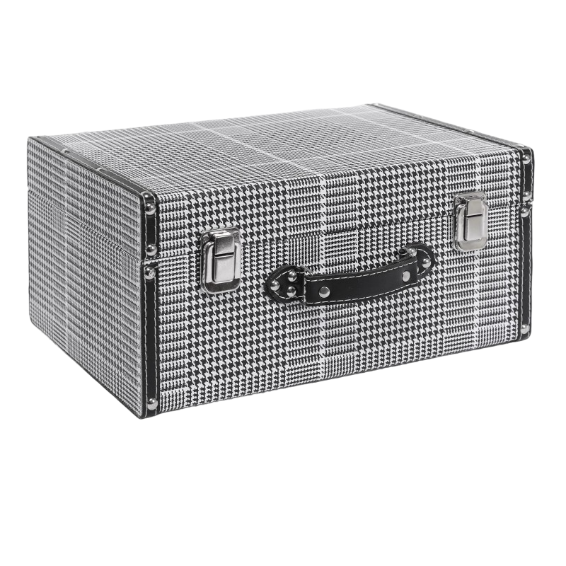 

Саквояж декоративный Fuzhou star 40x31x20 см черно-белый