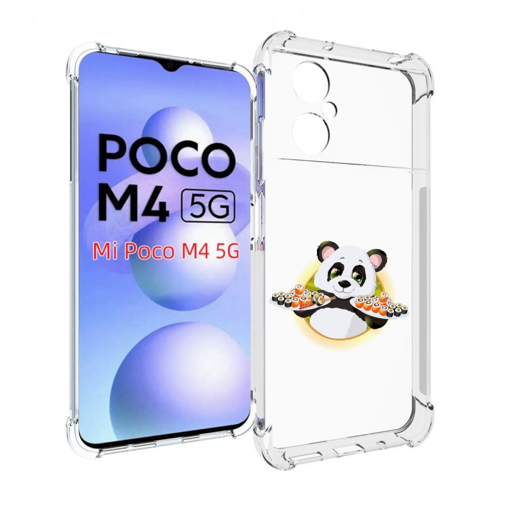 

Чехол MyPads панда-с-суши для Xiaomi Poco M4 5G, Прозрачный, Tocco